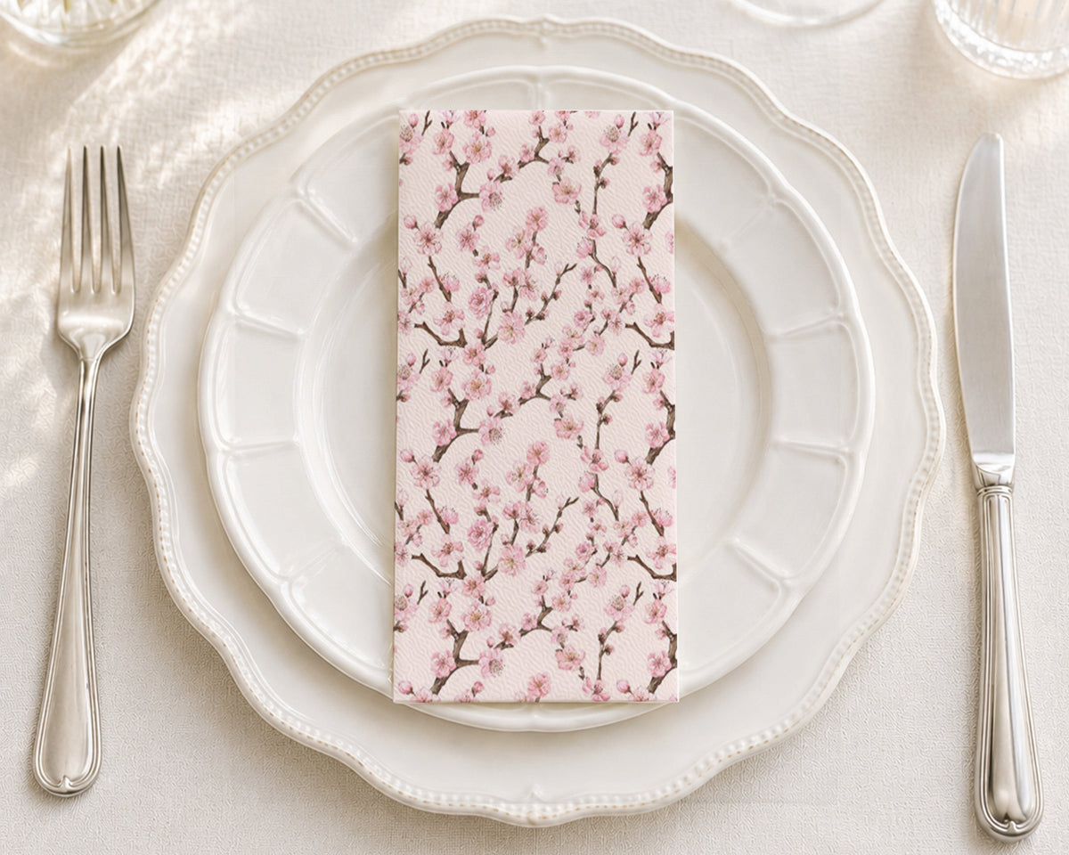 Cherry Blossoms II - Printed Guest Towel