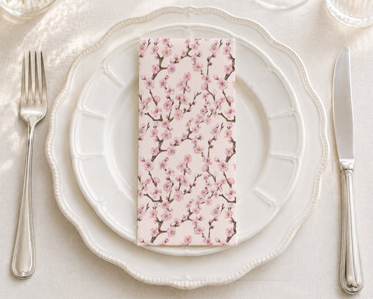 Cherry Blossoms II - Printed Guest Towel