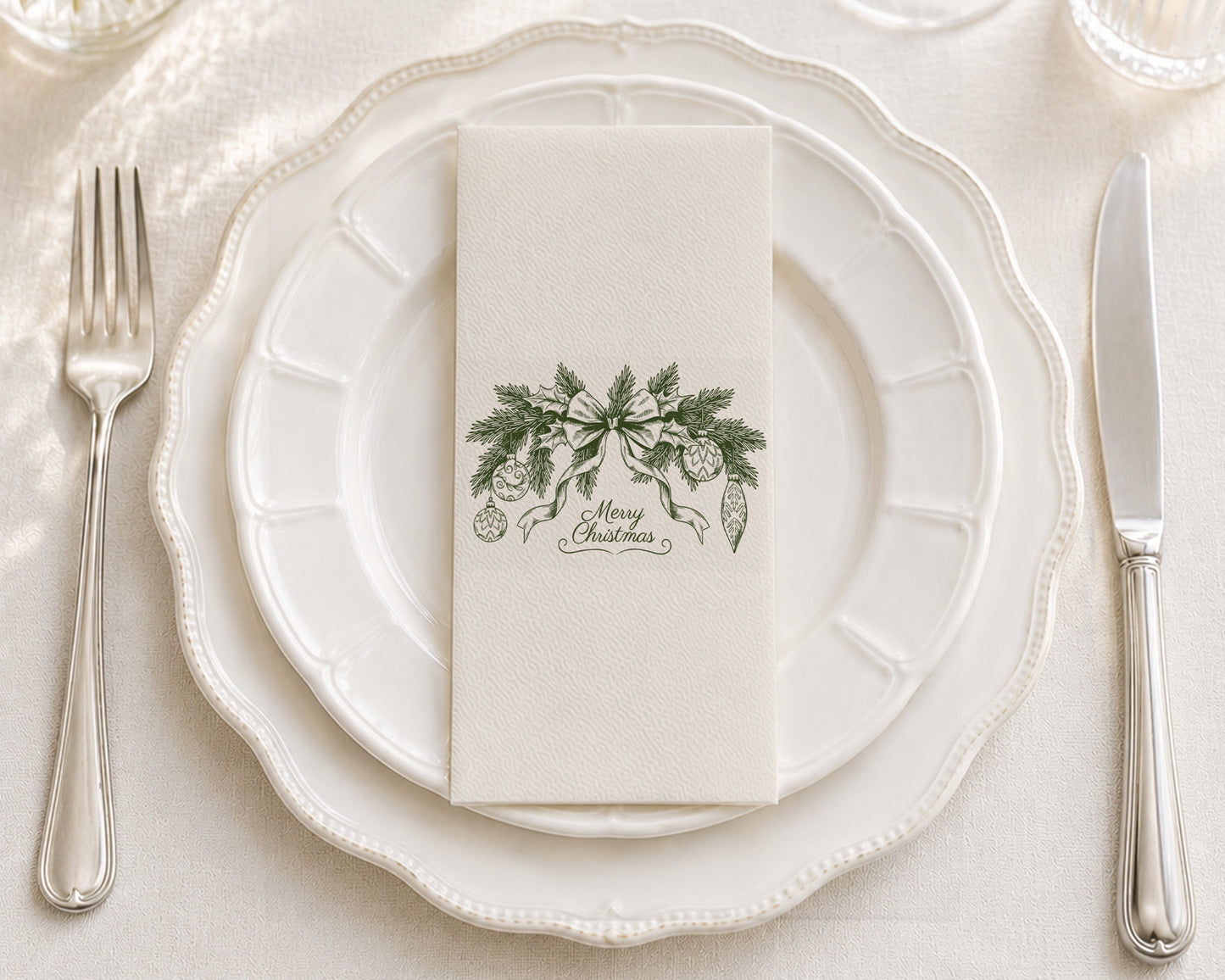 Christmas Banner - Printed Guest Towel