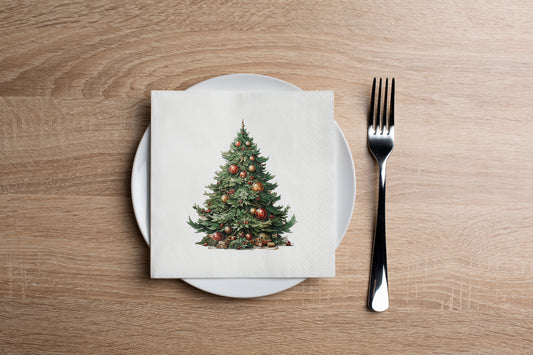 Christmas Tree Cocktail Napkin