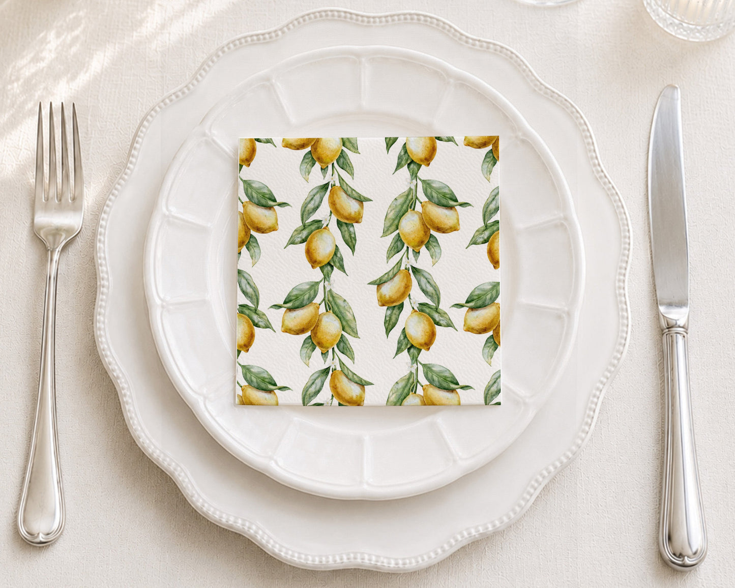 Citrus Branch Cocktail Napkin