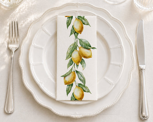 Citrus Branch- Printed Guest Towel