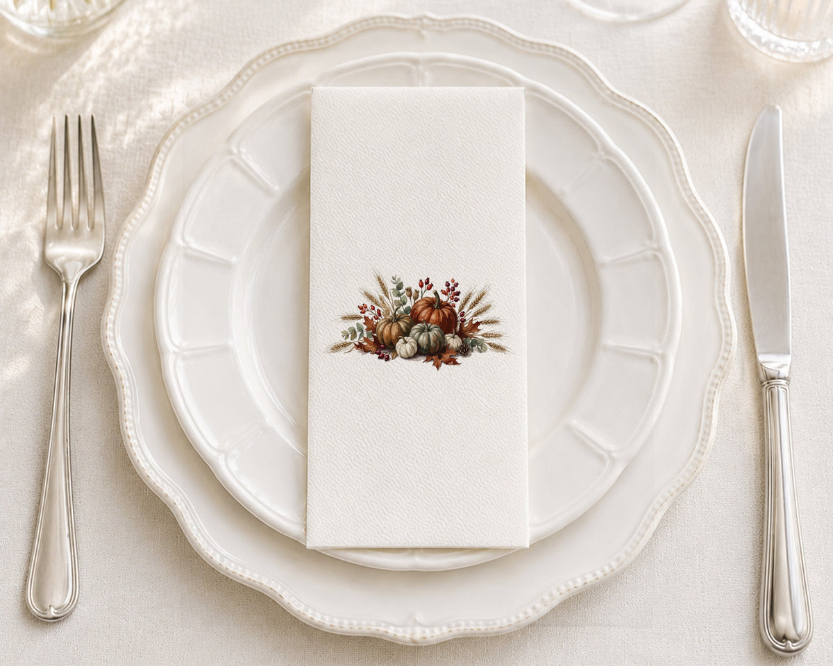 Composition Pumpkins - Printed Guest Towel