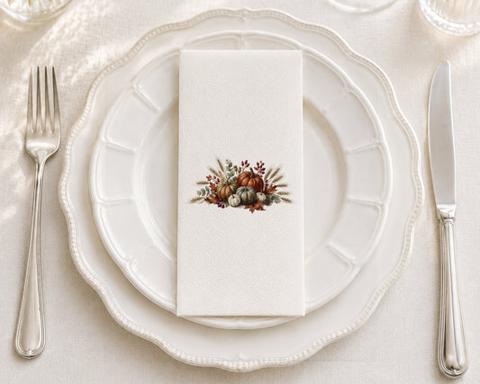 Composition Pumpkins - Printed Guest Towel