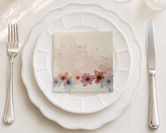 Delicate Blossoms Cocktail Napkin