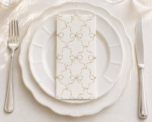 Delicate Bows - Printed Guest Towel