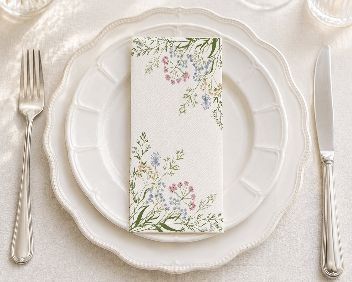 Delicate Wildflower - Printed Guest Towel