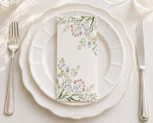 Delicate Wildflower - Printed Guest Towel