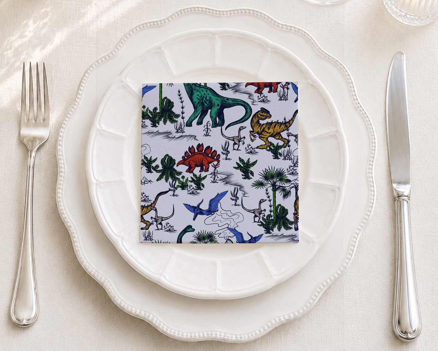 Dinoland Cocktail Napkin