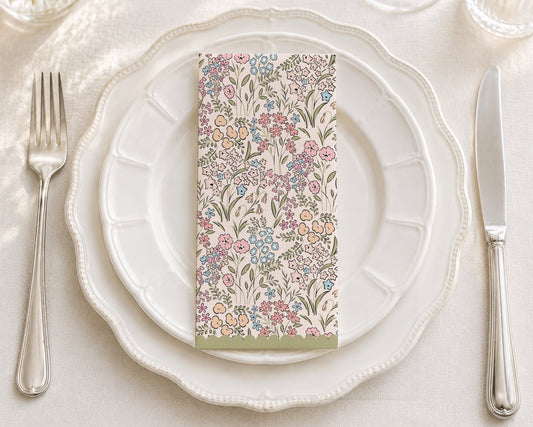 Ditsy Flower Pattern - Printed Guest Towel
