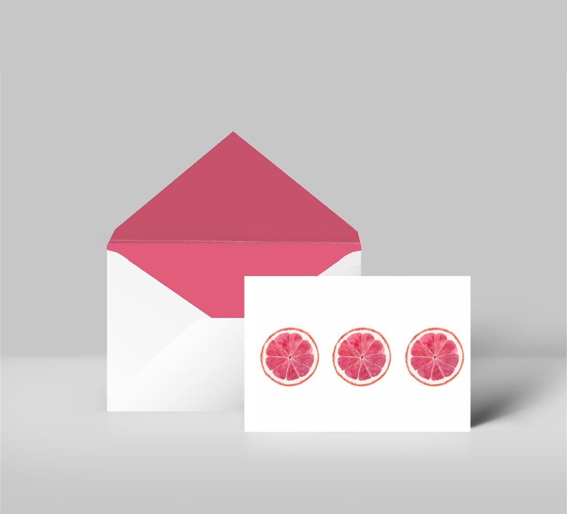 Grapefruit Slice Greeting Cards