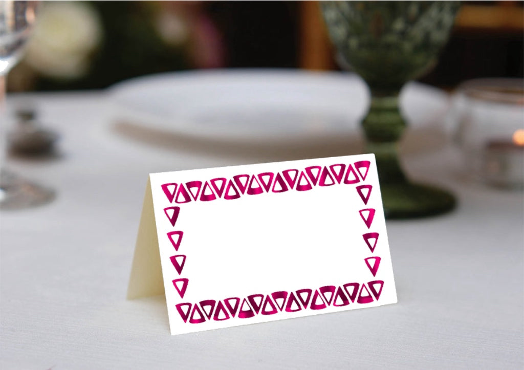 Corners Metallic Place Cards