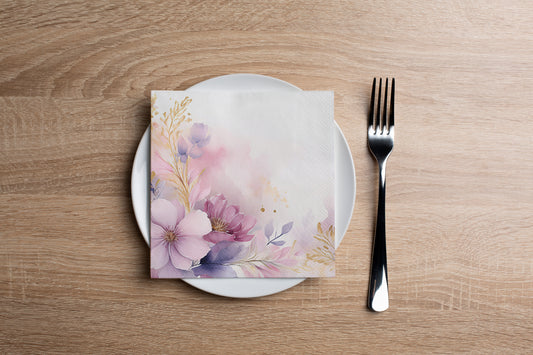Elegant Spring Blossoms Cocktail Napkin