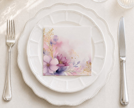 Elegant Spring Blossoms Cocktail Napkin