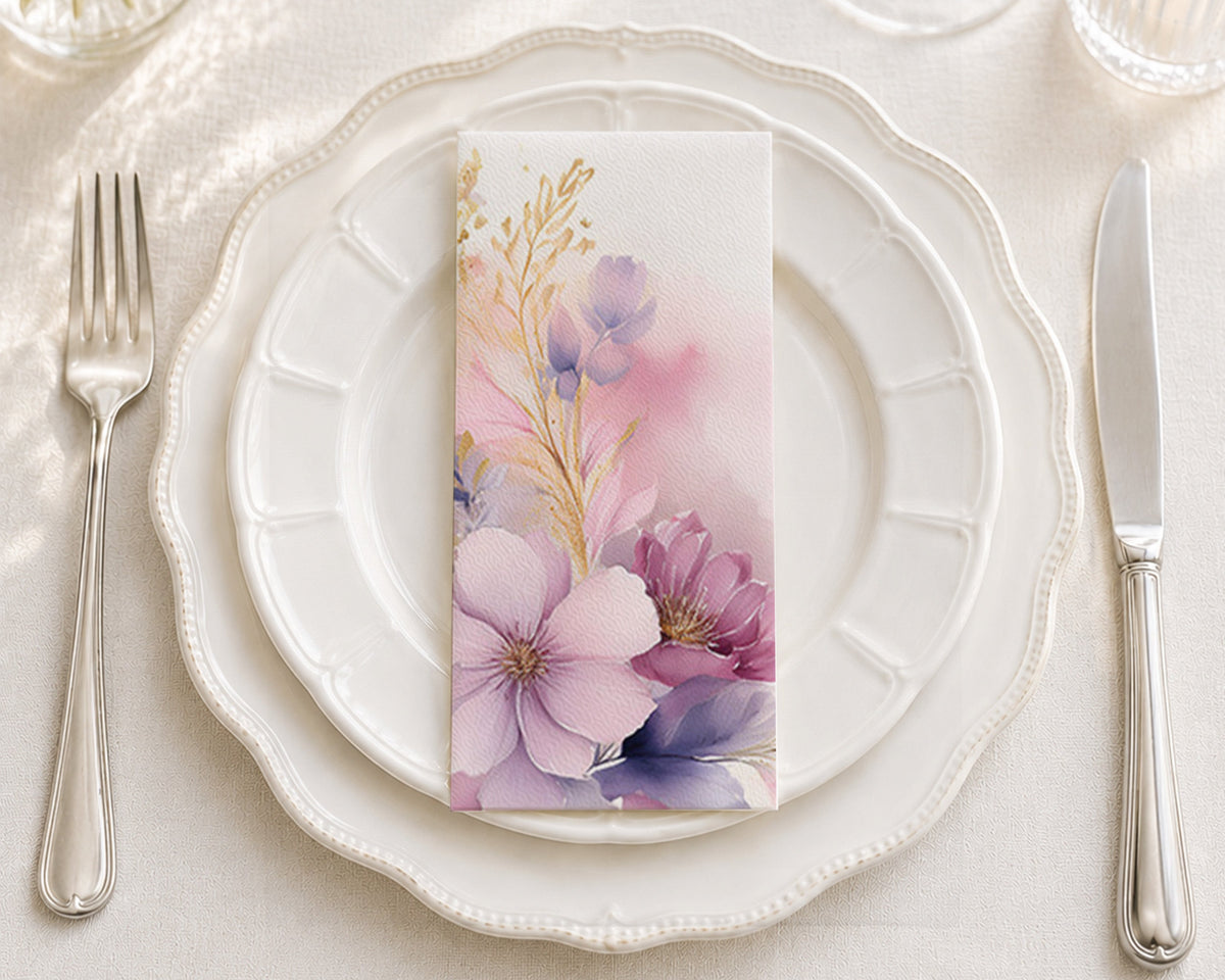 Elegant Spring Blossoms - Printed Guest Towel