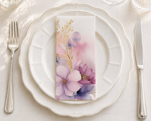 Elegant Spring Blossoms - Printed Guest Towel