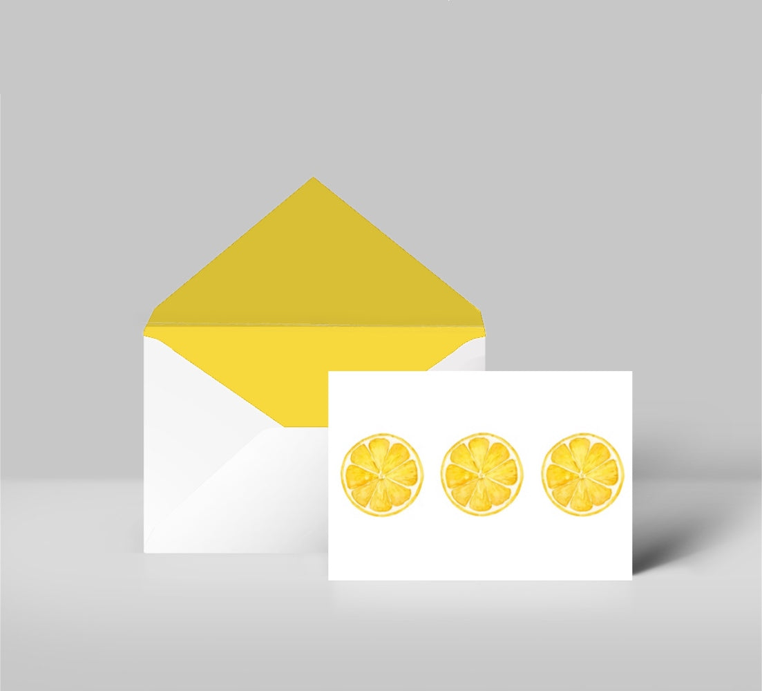 Lemon Slice Greeting Cards