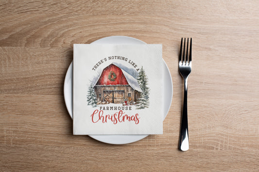 Farmhouse Christmas Cocktail Napkin