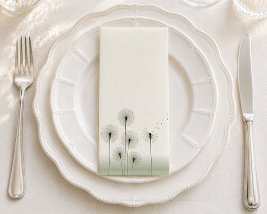 Floating Dandelions - Printed Guest Towel