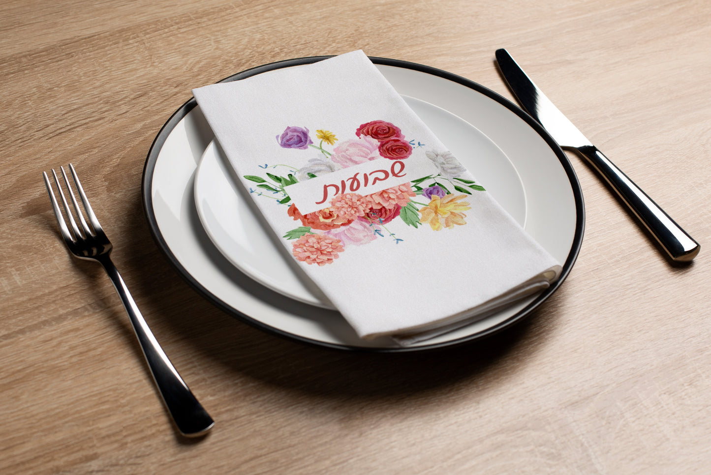 Floral Arch Shavous - Printed Guest Towel