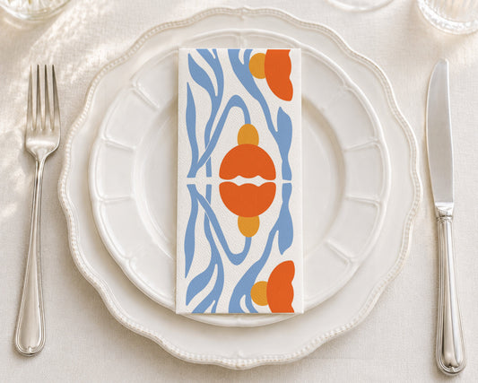 Floral Doodle - Printed Guest Towel