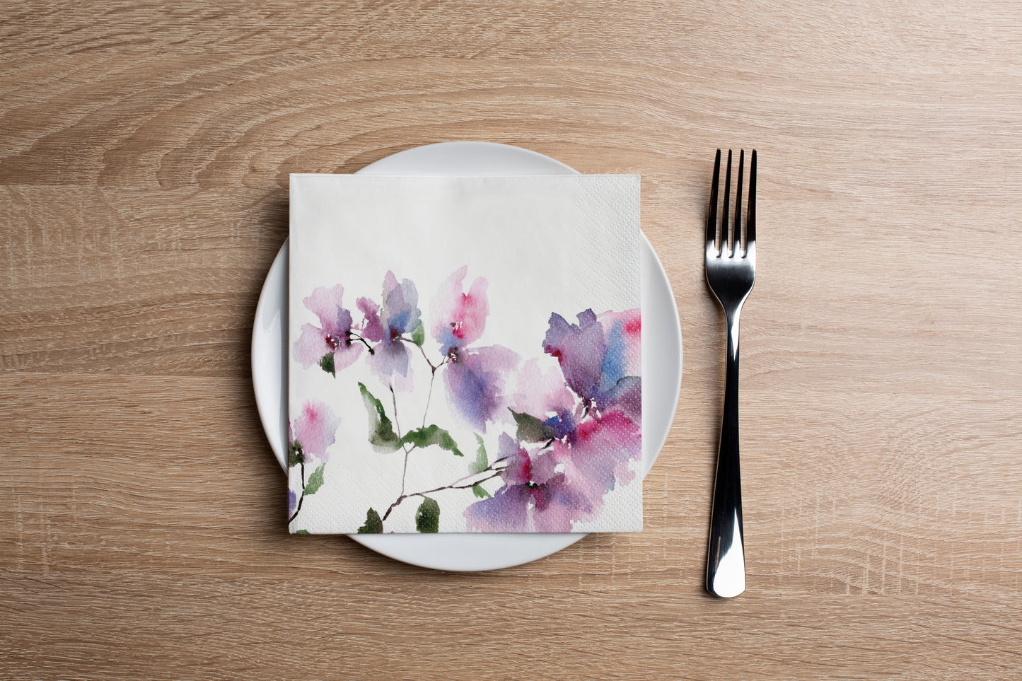 Floral Stain Cocktail Napkin