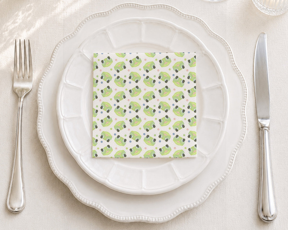 Frogs Cocktail Napkin