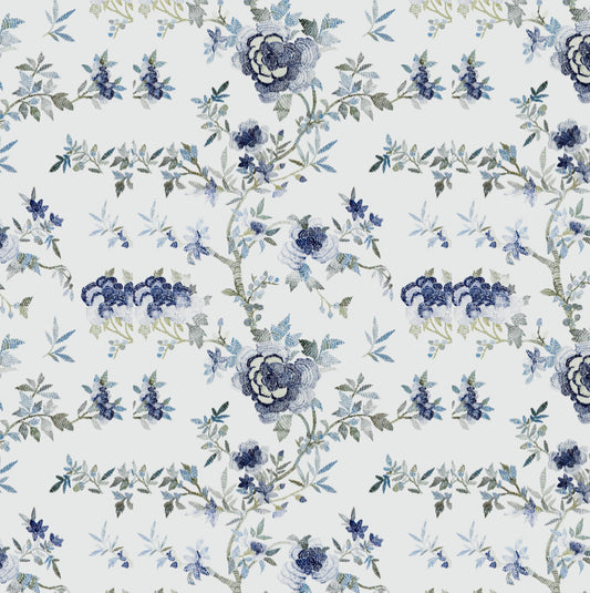 Blue Floral - (SQUARE)