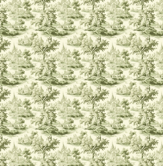 Green Toile - (SQUARE)