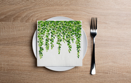 Hanging Ivy Curtain Cocktail Napkin