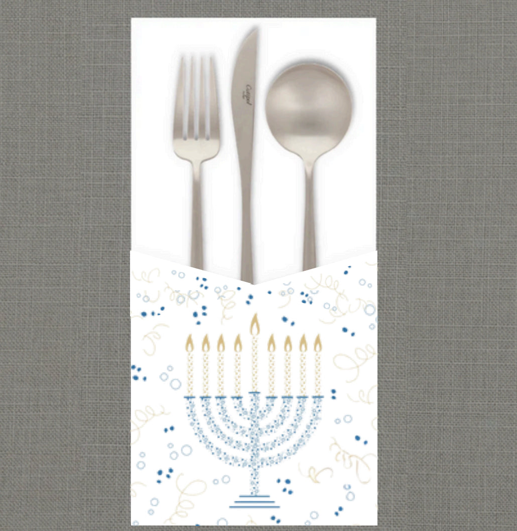 Menorah Confetti Cutlery Pouch