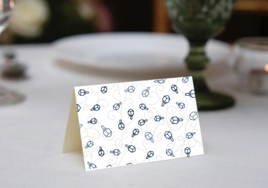 Swirling Dreidels Place Cards