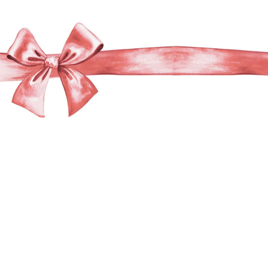 Red Gift Bow - Charger - (SQUARE)