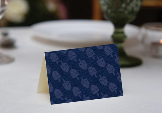 Denim Dreidel Place Cards