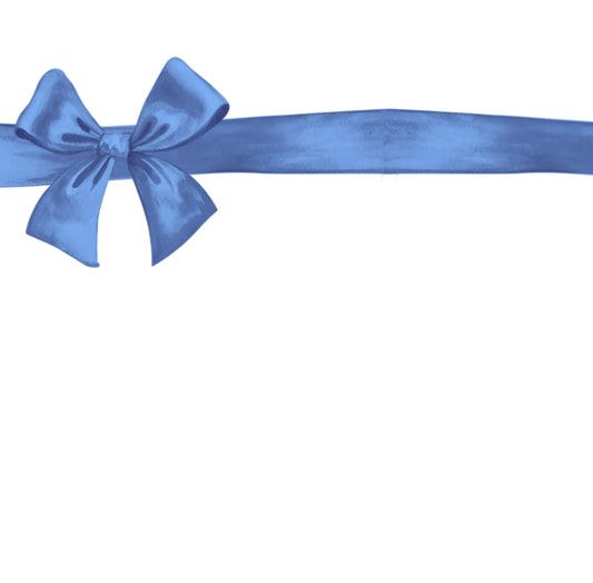 Blue Gift Bow - Charger