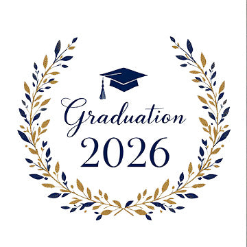 Graduation Blue & Gold Cocktail Napkin