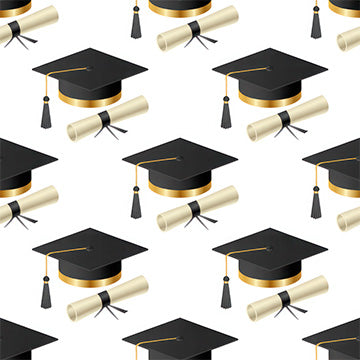 Graduation Cap and Diploma Cocktail Napkin