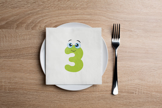 Green 3 Cocktail Napkin