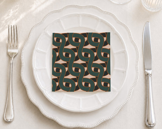 Green Groove Cocktail Napkin