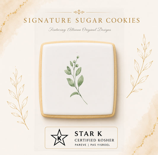 Green Leaves Spring Cookie | 12 Pack | Free Shipping