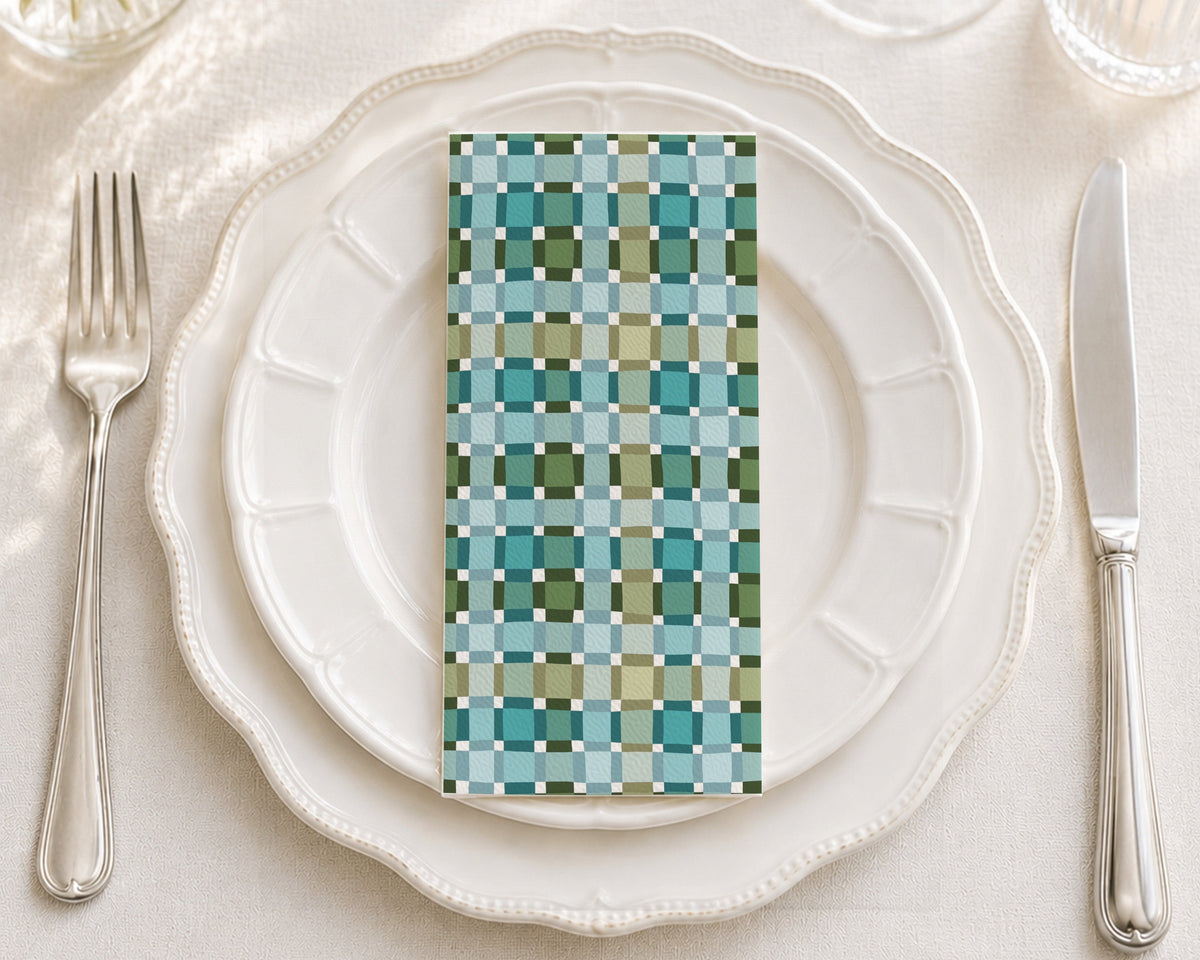 Greenwich Squares - Printed Guest Towel