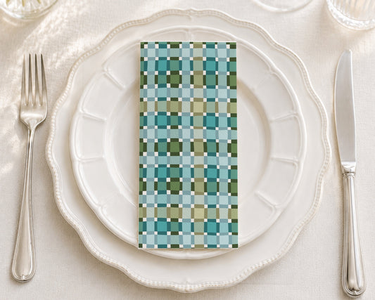 Greenwich Squares - Printed Guest Towel