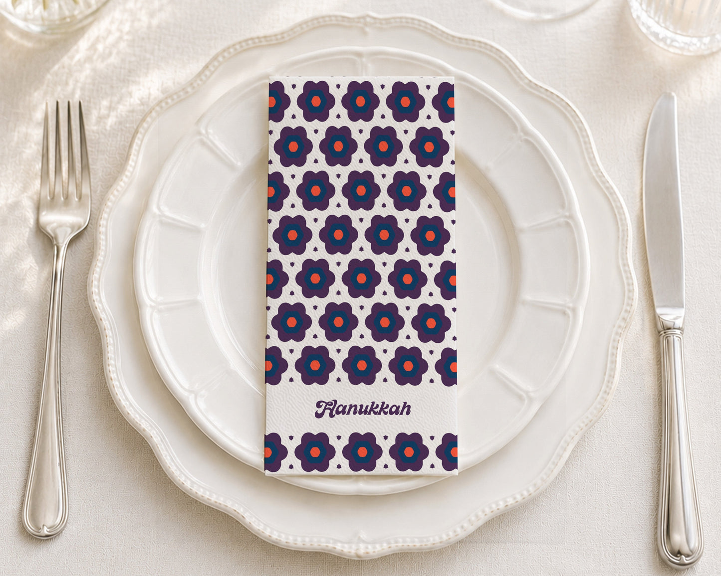 Hanukkah Groove - Printed Guest Towel
