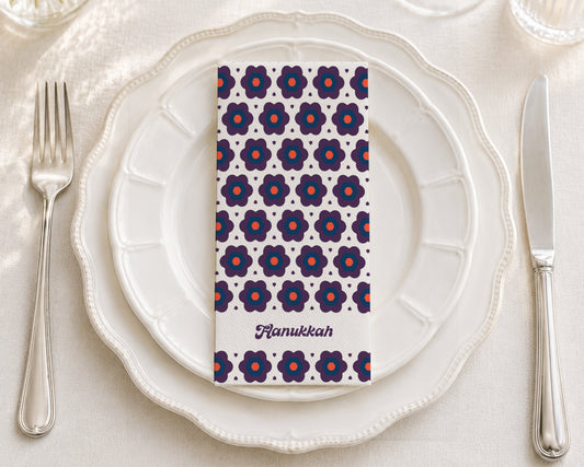 Chanukah Groove - Printed Guest Towel