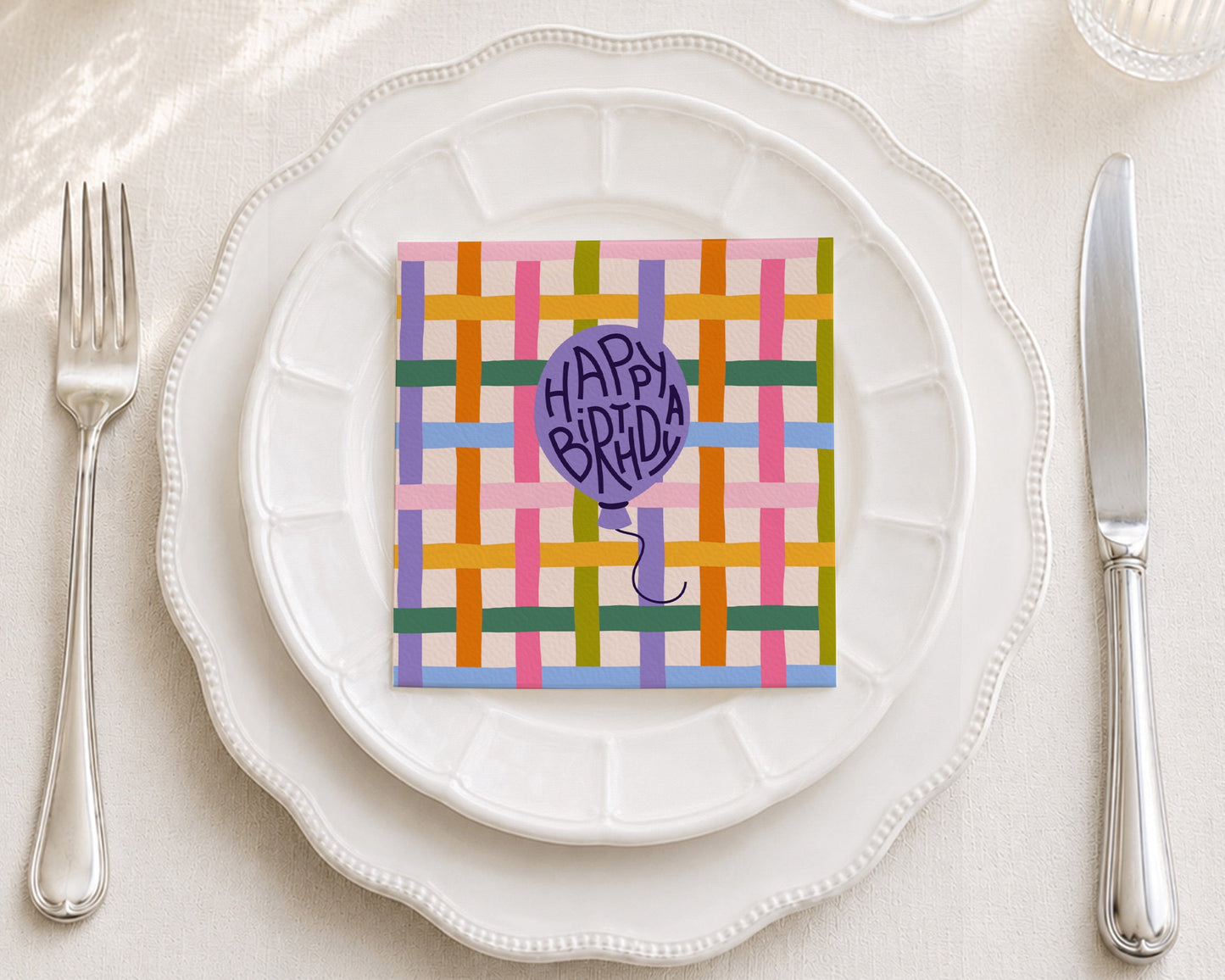 Happy Birthday Cocktail Napkin