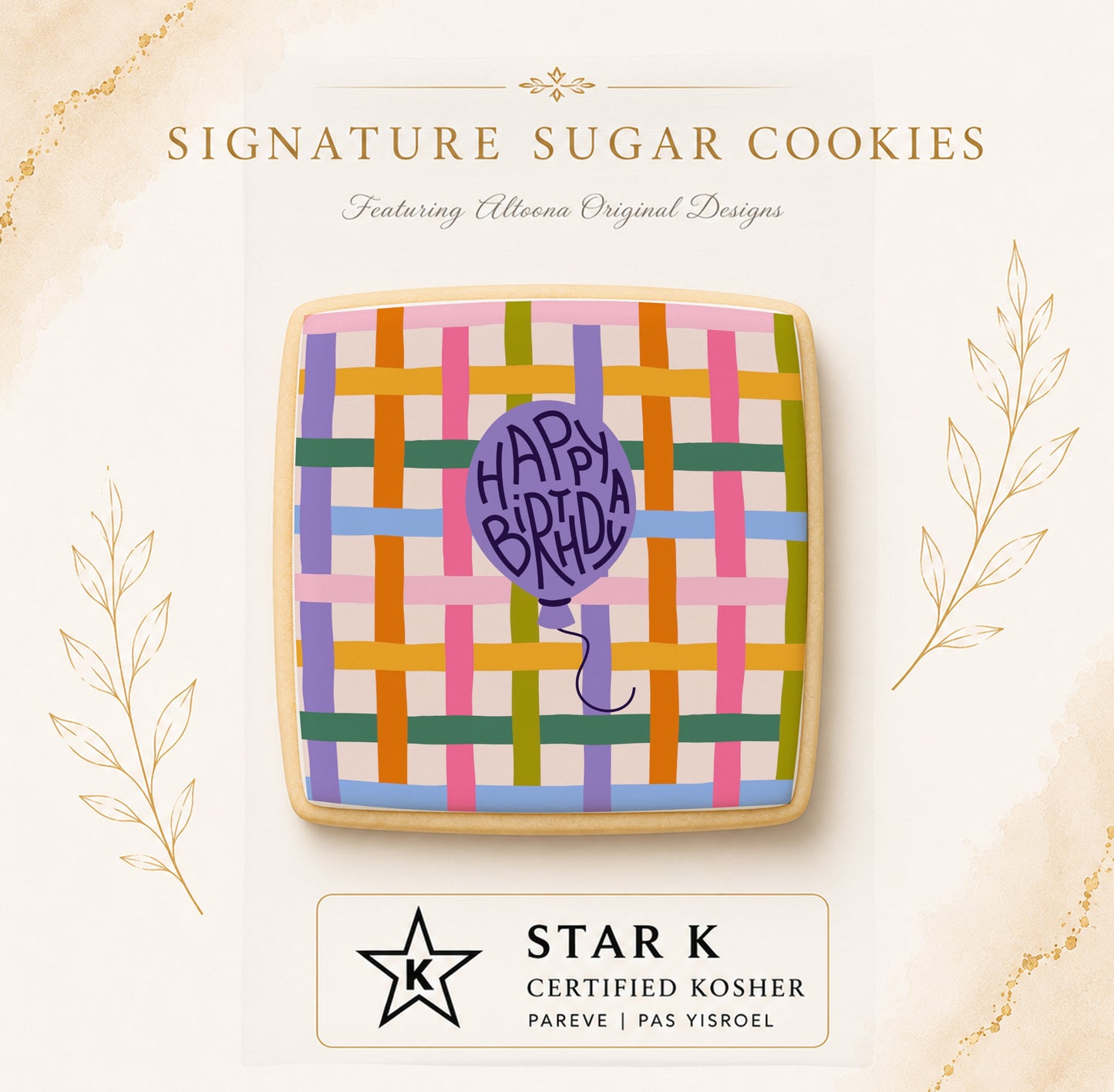 Happy Birthday Cookies | 12 Pack | Free Shipping