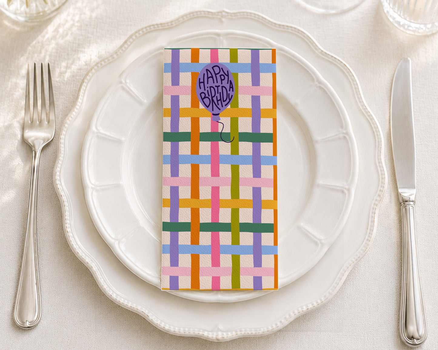 Happy Birthday - Printed Guest Towel