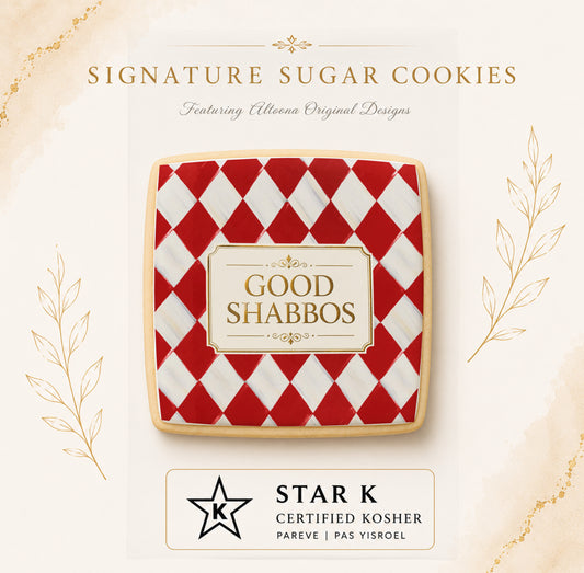 Harlequin Red Good Shabbos Cookies | 12 Pack | Free Shipping