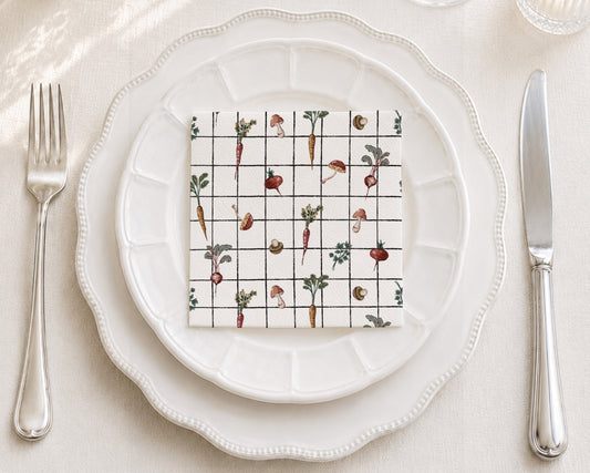 Harvest Grid Cocktail Napkin