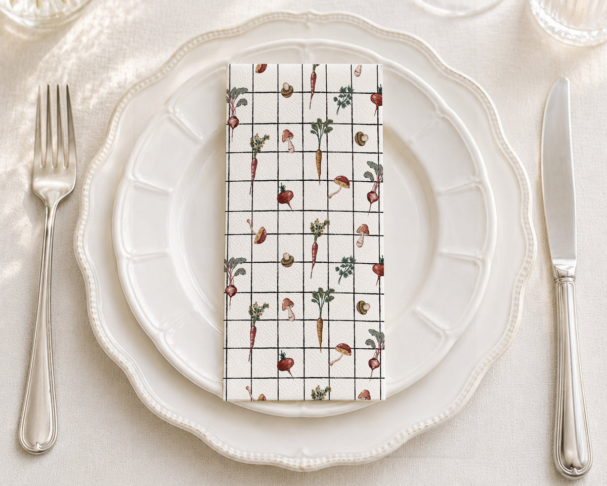 Harvest Grid - Printed Guest Towel